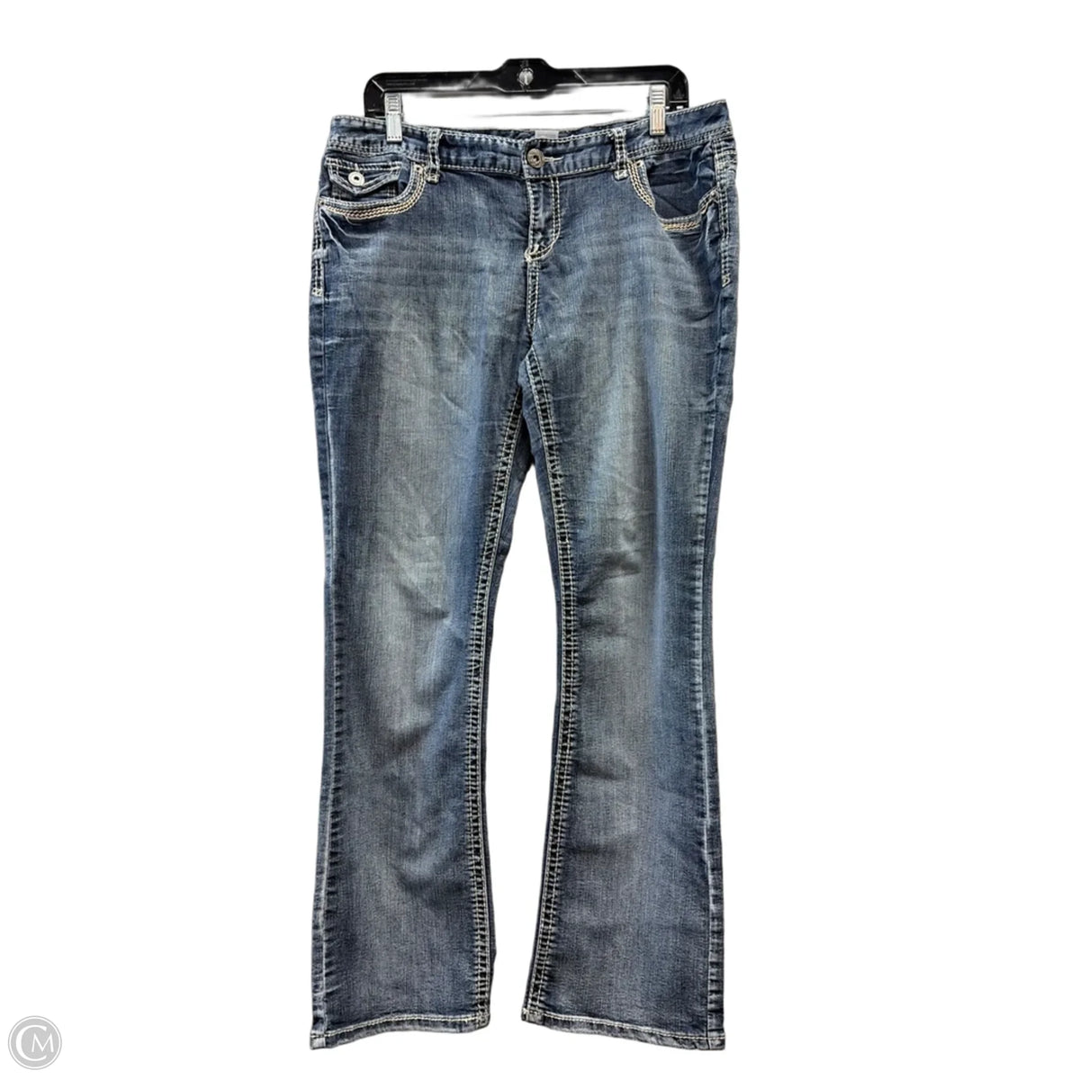 Jeans Boot Cut By Maurices In Blue Denim, Size: 14