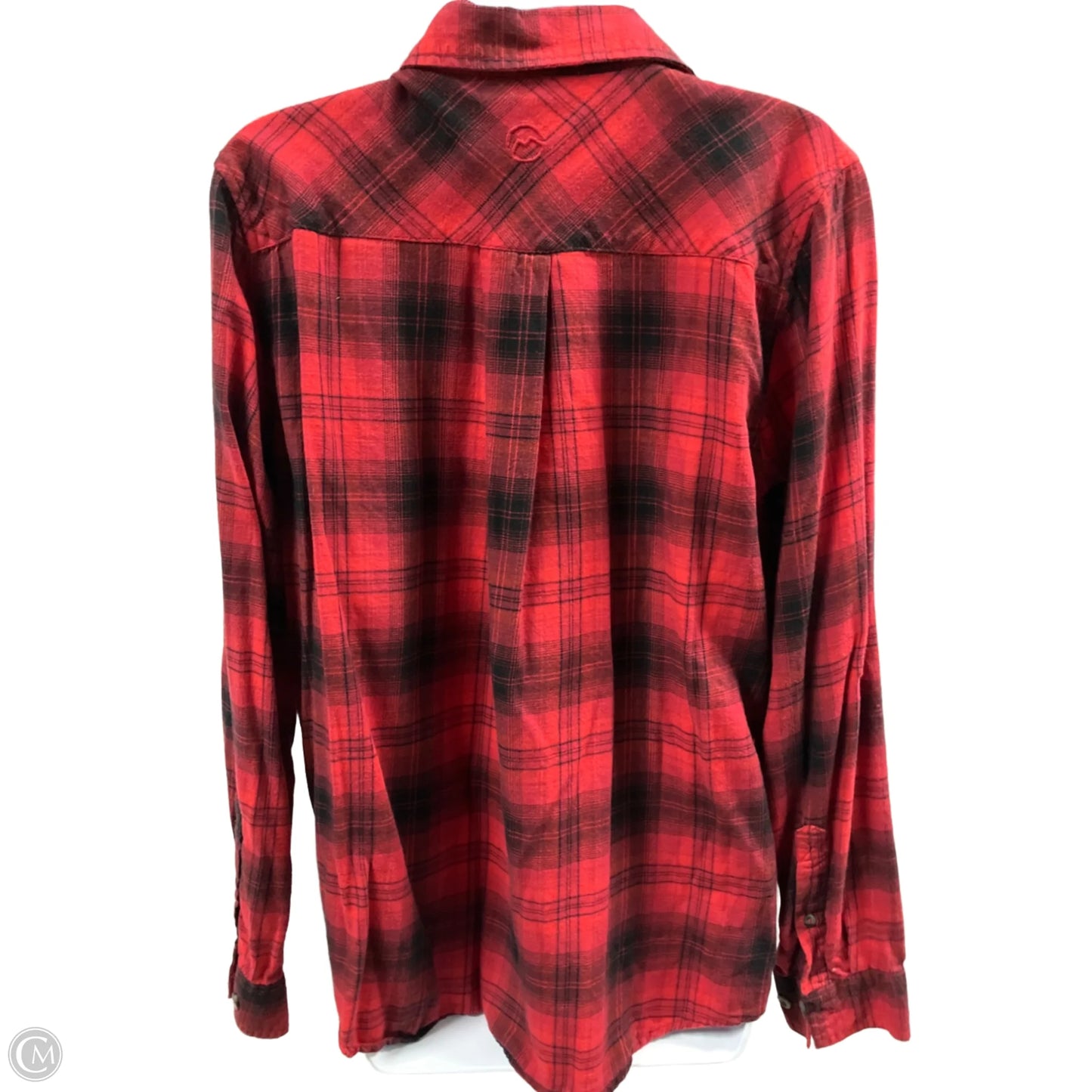 Top Long Sleeve By Magellan In Black & Red, Size: L