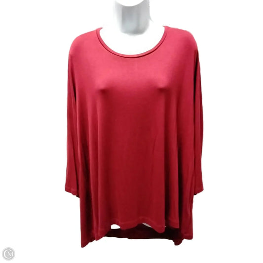 Top Long Sleeve Basic By Cato In Red, Size: 22