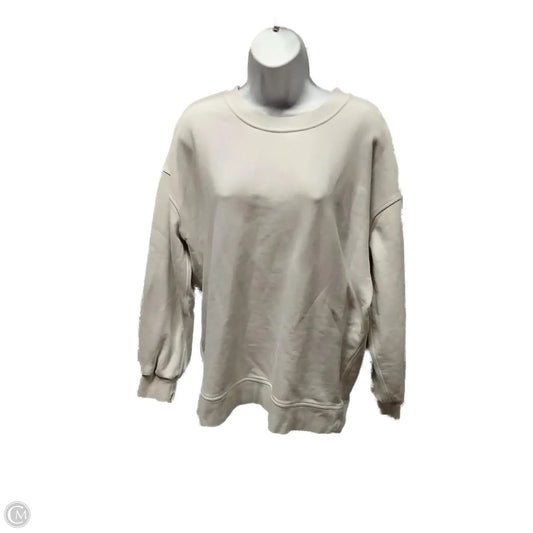 Athletic Sweatshirt Crewneck By Lululemon In White, Size: 6