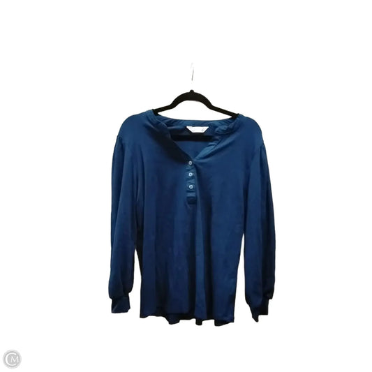 Top Long Sleeve By Cme In Blue, Size: Xl