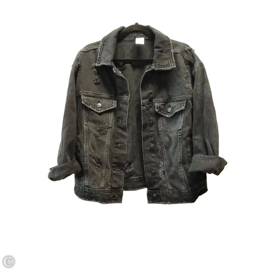 Jacket Denim By No Boundaries In Black Denim, Size: M