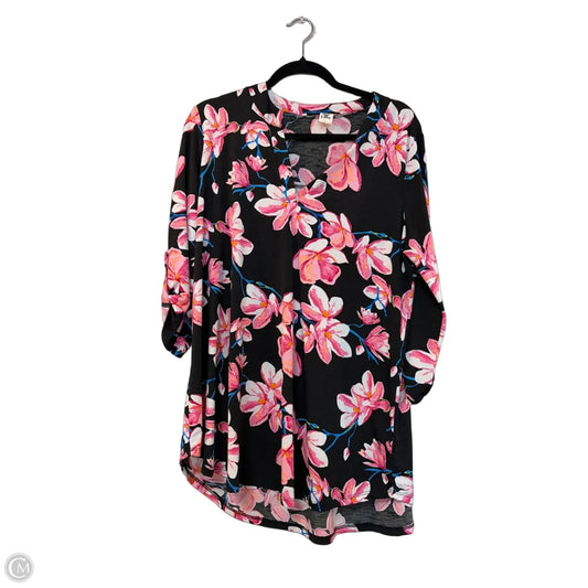 Top 3/4 Sleeve By Sew In Love In Floral Print, Size: L