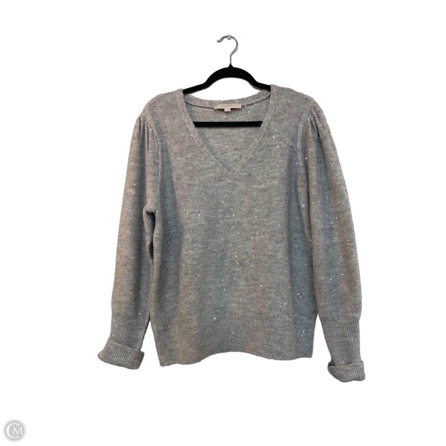 Sweater By Loft In Grey, Size: L
