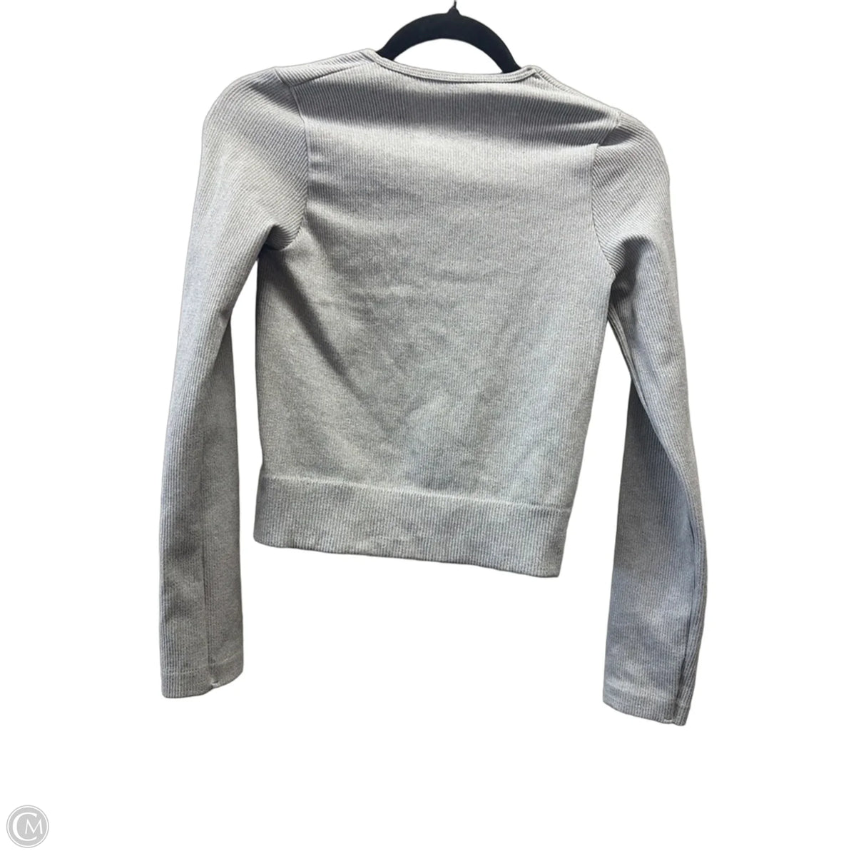 Top Long Sleeve Basic By Pink In Grey, Size: M