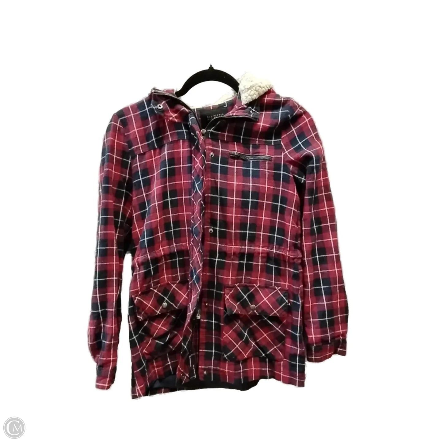 Jacket Other By Blu Pepper In Plaid Pattern, Size: S