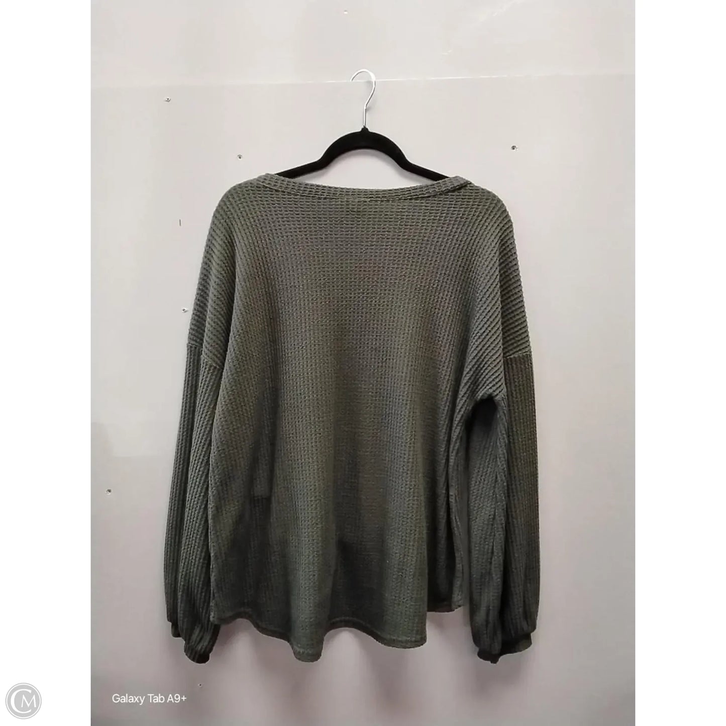 Top Long Sleeve Basic By Lildy In Green, Size: Xl