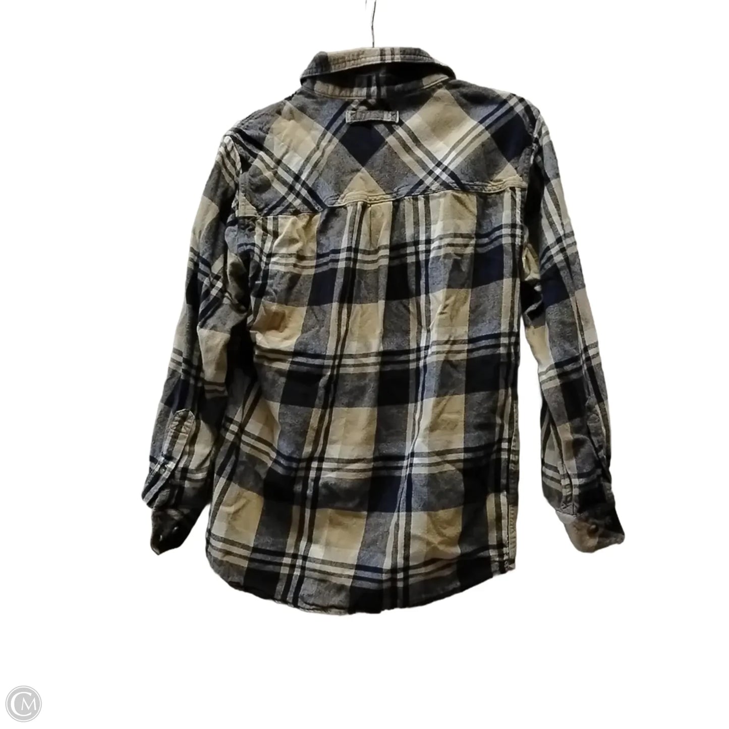 Top Long Sleeve By Clothes Mentor In Plaid Pattern, Size: S
