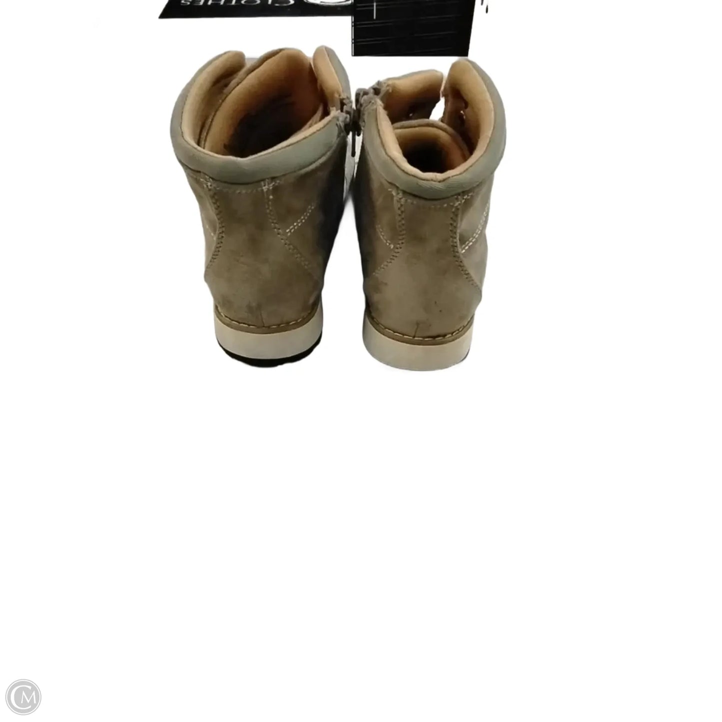 Boots Ankle Flats By Clothes Mentor In Beige, Size: 8