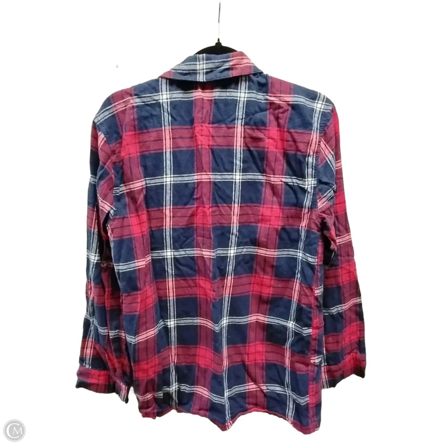 Top Long Sleeve By Old Navy In Plaid Pattern, Size: M