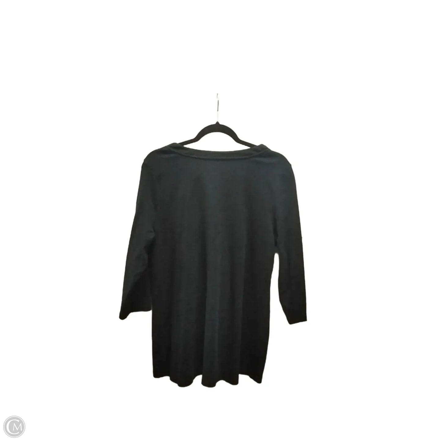 Top Long Sleeve By Isaac Mizrahi Live Qvc In Black, Size: L