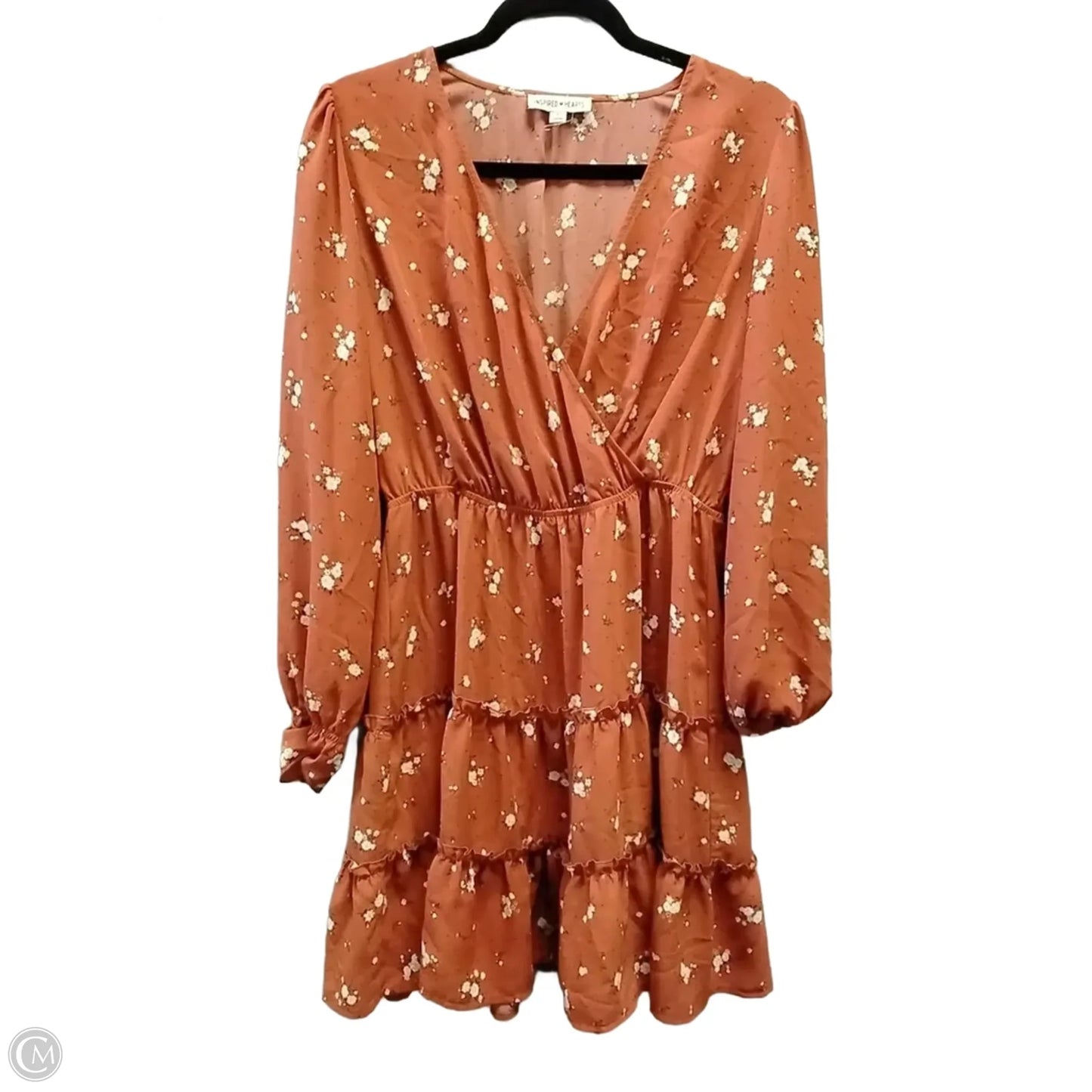 Dress Casual Midi By Inspired Hearts In Orange, Size: L