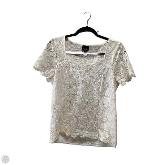 Top Short Sleeve By Daytrip In White, Size: L
