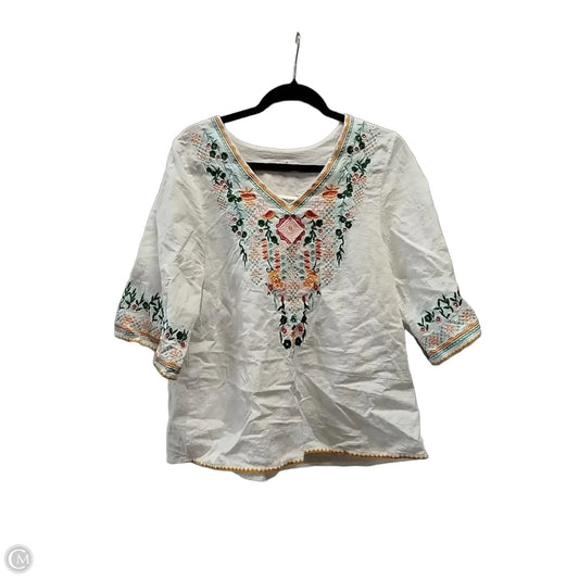 Top 3/4 Sleeve By Clothes Mentor In Floral Print, Size: M