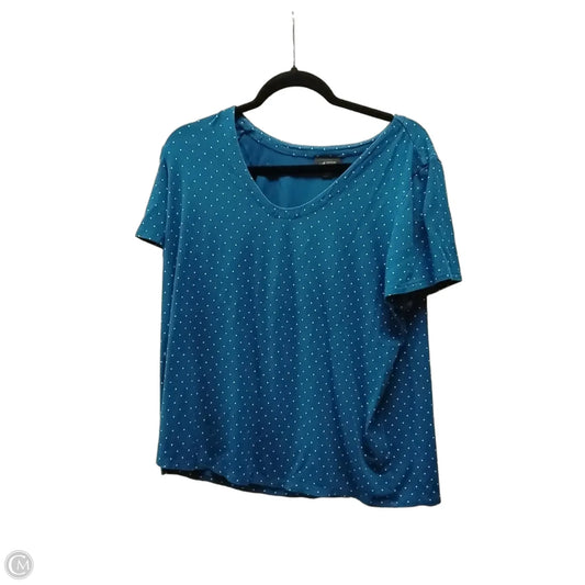 Blouse Short Sleeve By J. Jill In Polkadot Pattern, Size: L