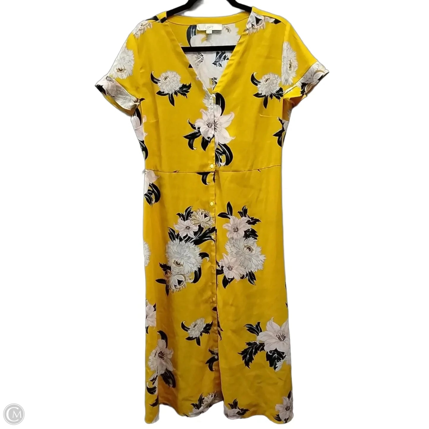 Dress Casual Midi By Loft In Floral Print, Size: 8