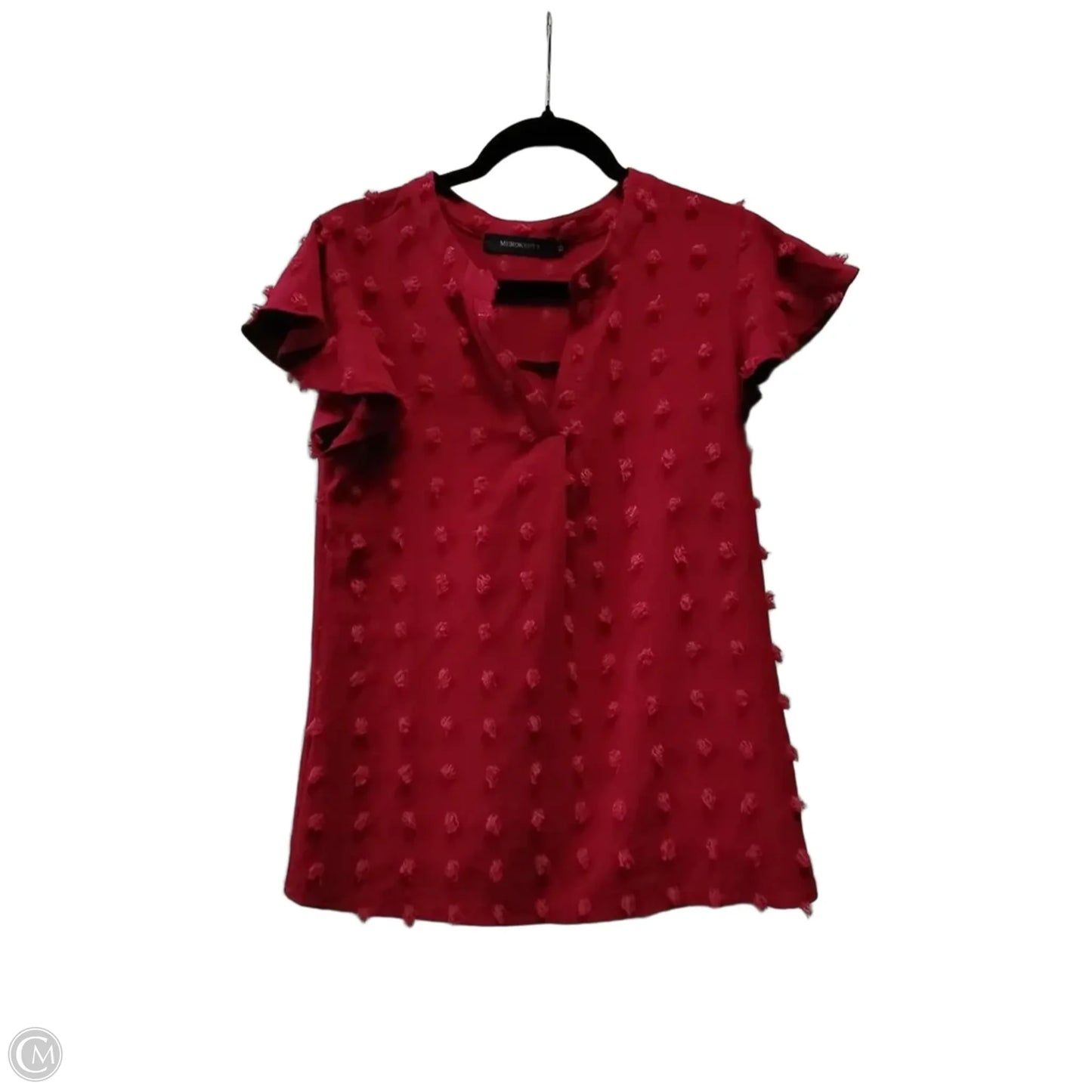 Blouse Short Sleeve By Merokeety In Red, Size: Xs