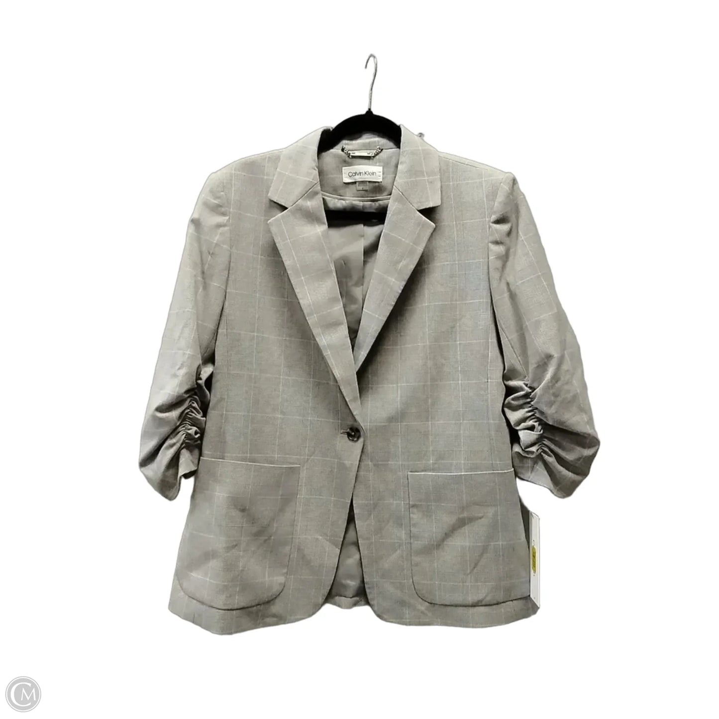 Blazer By Calvin Klein In Grey, Size: 8