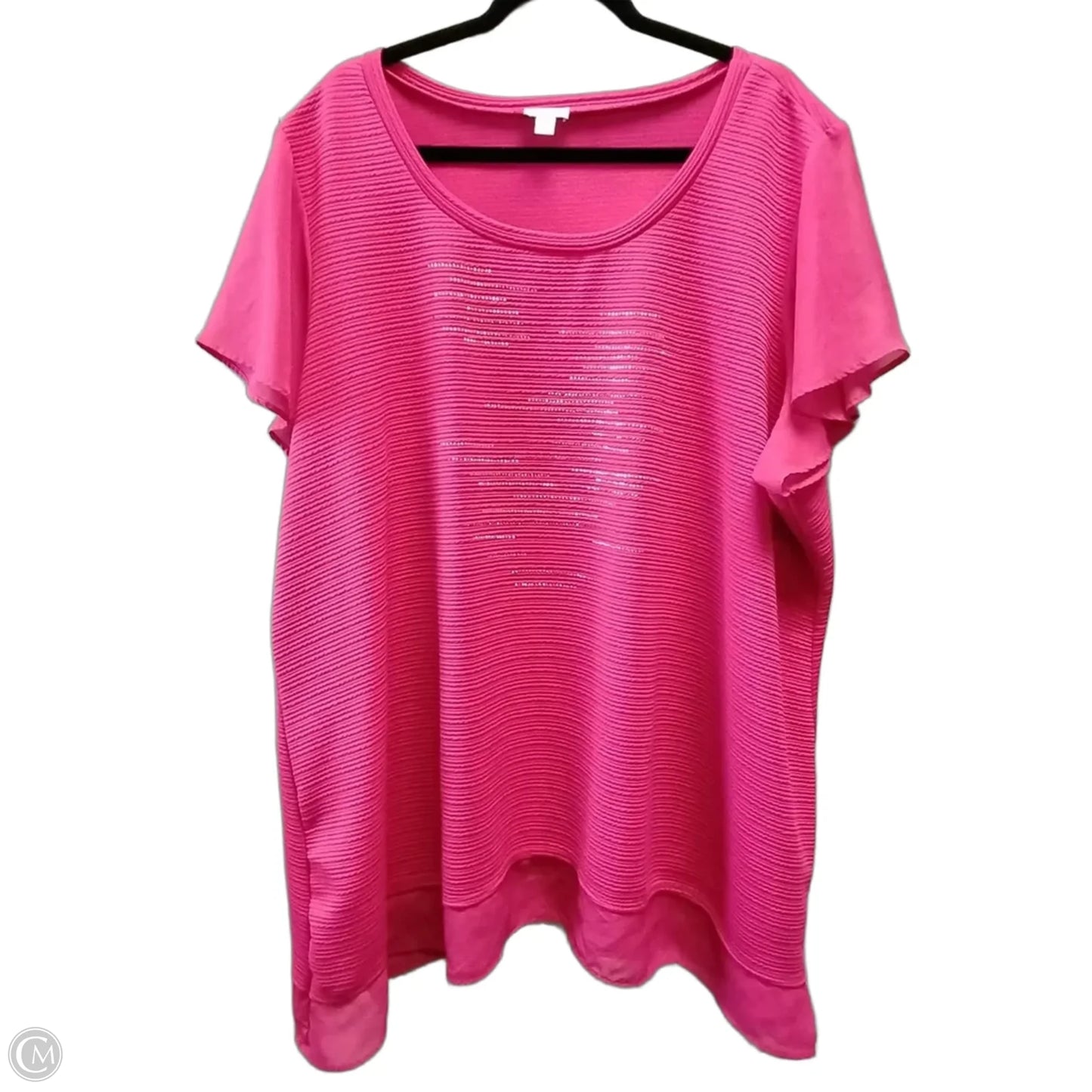 Blouse Short Sleeve By Avenue In Red, Size: 4x
