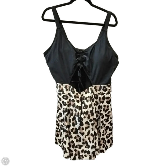 Swimsuit Top By Clothes Mentor In Animal Print, Size: Xxl