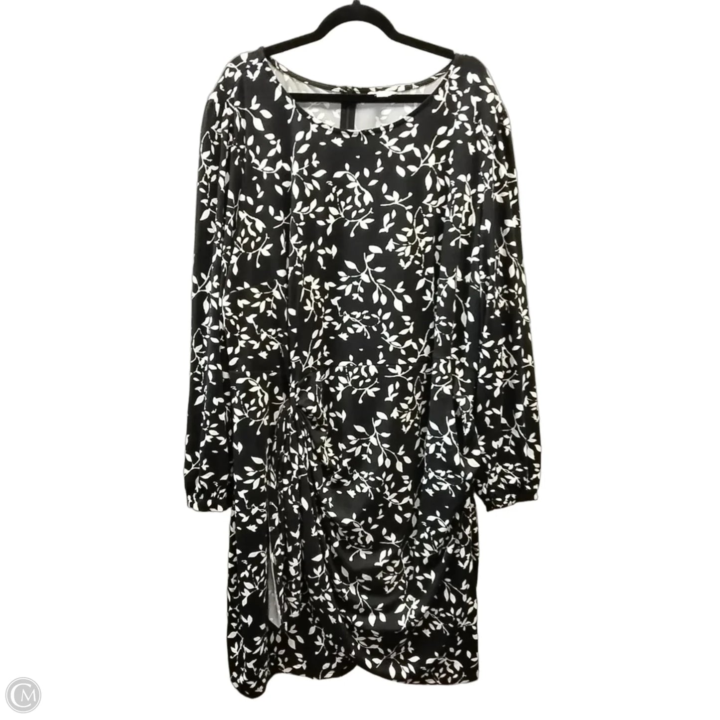 Dress Casual Midi By Cato In Black & White, Size: 4x