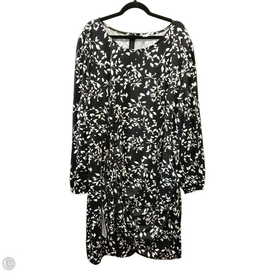 Dress Casual Midi By Cato In Black & White, Size: 4x