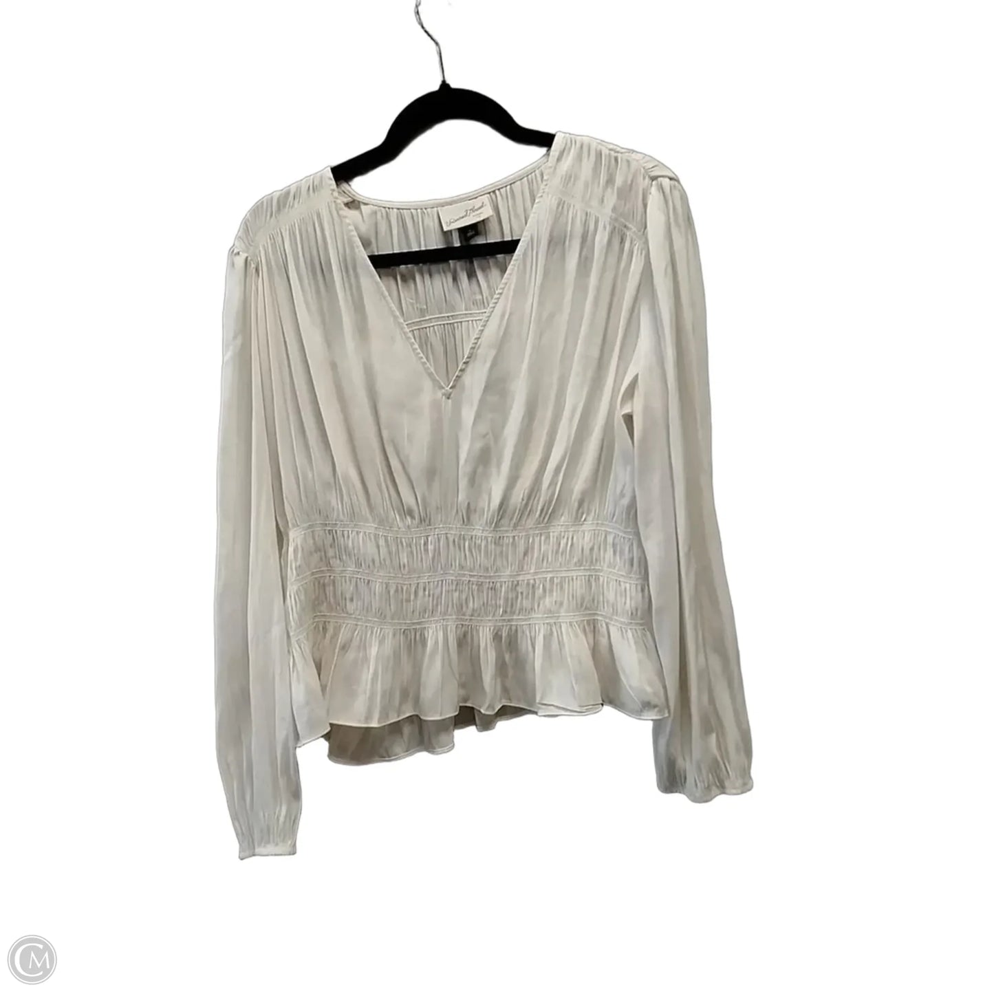 Blouse Long Sleeve By Universal Thread In Cream, Size: Xl