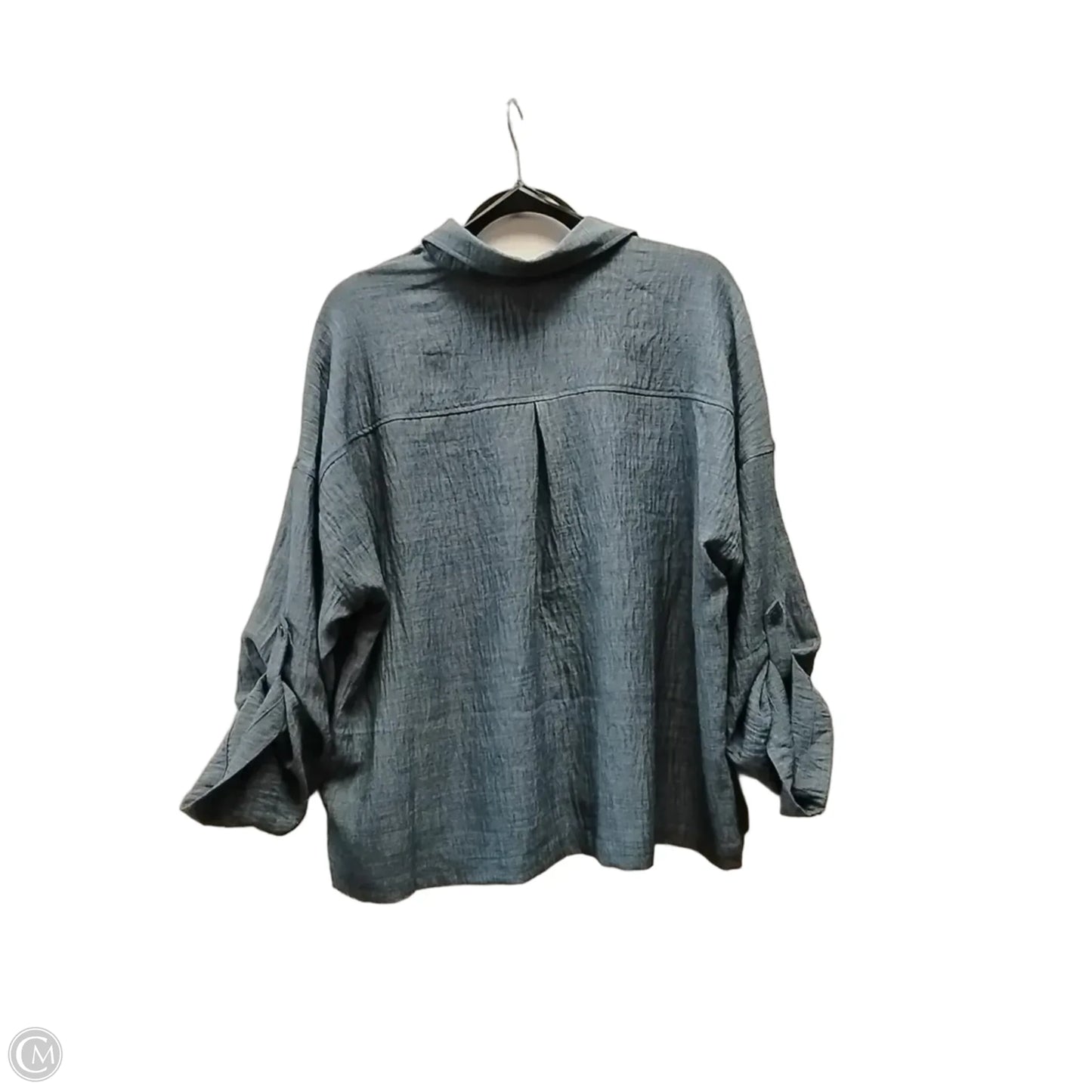 Top Long Sleeve By Max Studio In Blue, Size: L