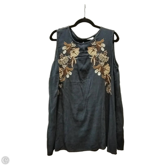 Top Sleeveless By J. Jill In Floral Print, Size: Xl