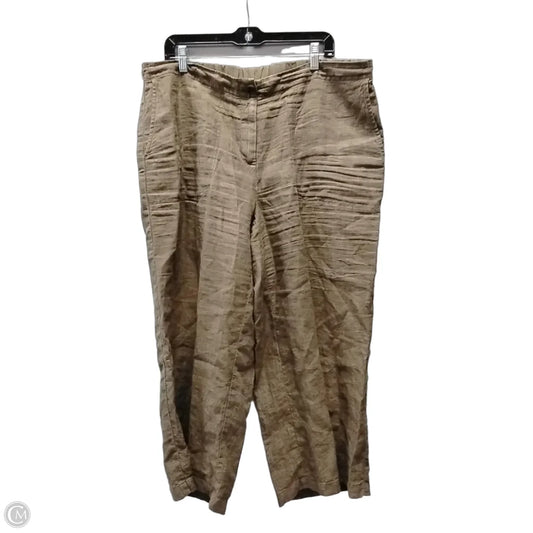 Pants Linen By J. Jill In Brown, Size: Xl