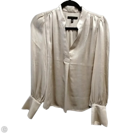 Blouse Long Sleeve By Banana Republic In Gold, Size: Xs