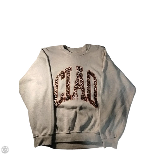 Sweatshirt Crewneck By Anthropologie In Grey, Size: M