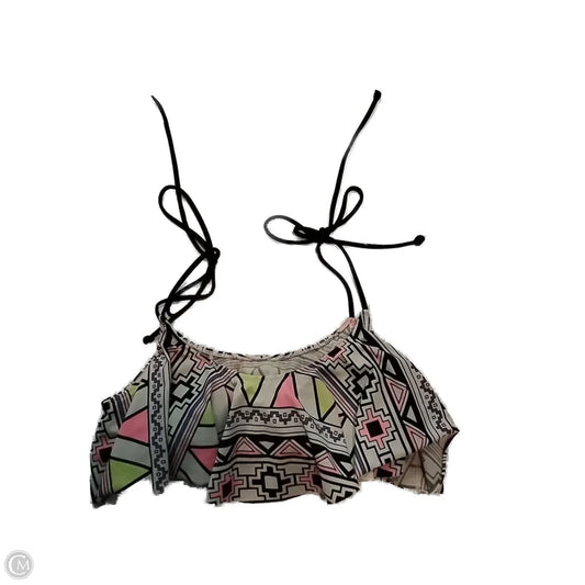 Swimsuit Top By Pink In Geometric Pattern, Size: M
