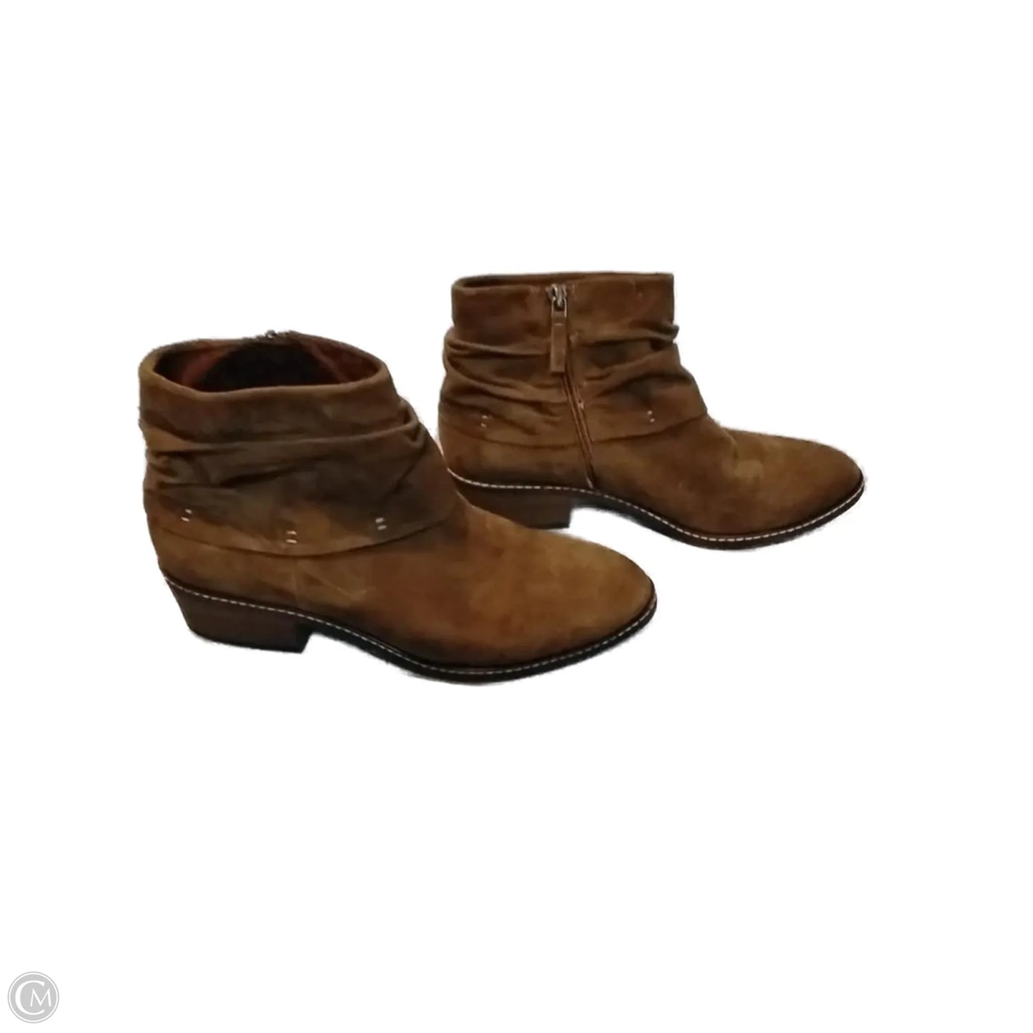 Boots Ankle Flats By Clothes Mentor In Brown, Size: 9