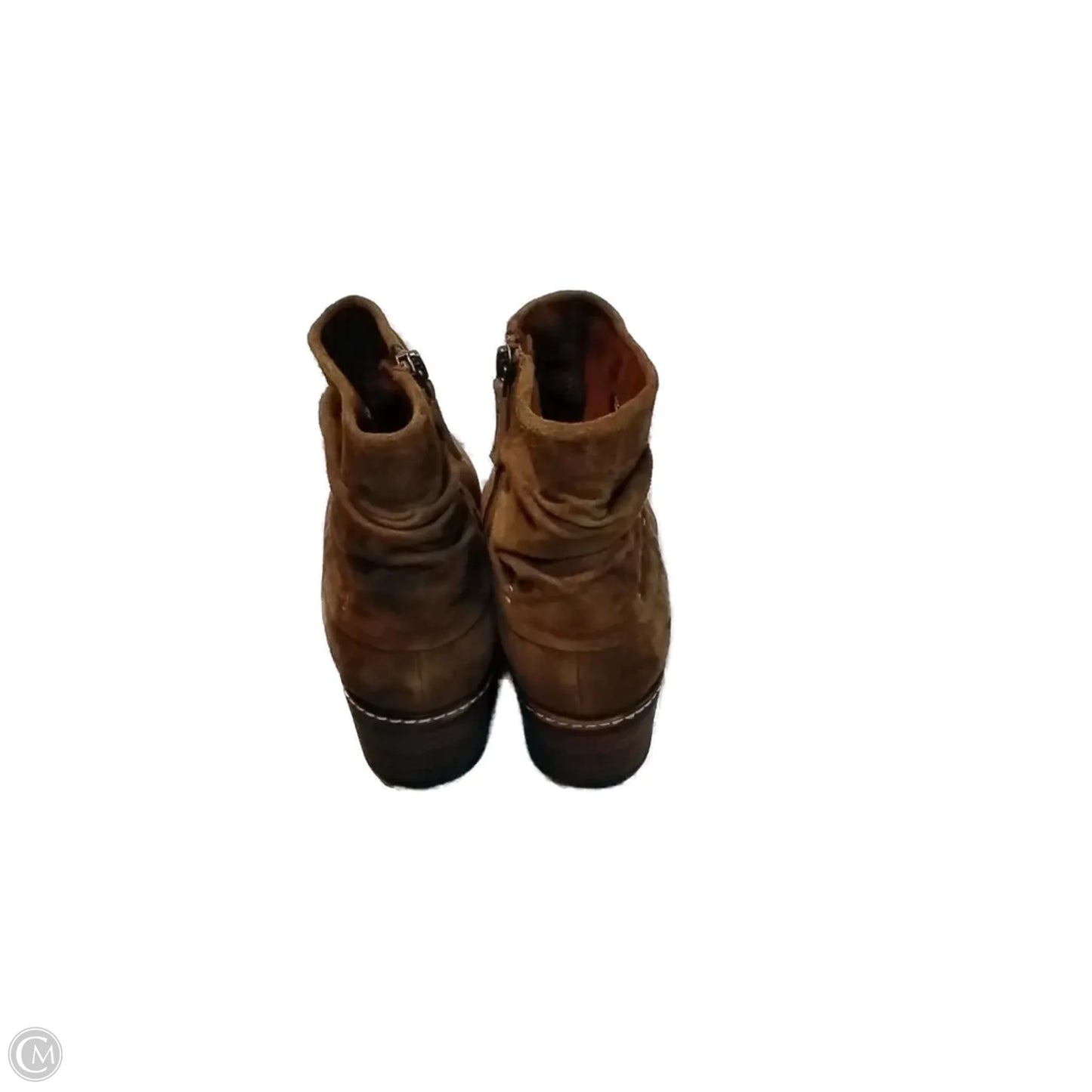 Boots Ankle Flats By Clothes Mentor In Brown, Size: 9