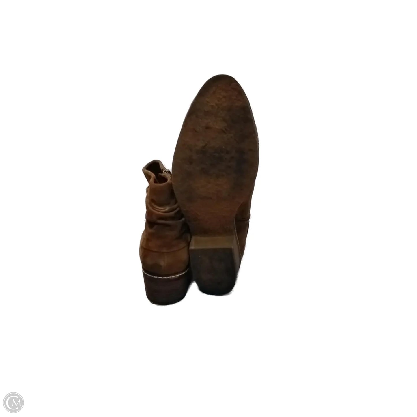 Boots Ankle Flats By Clothes Mentor In Brown, Size: 9
