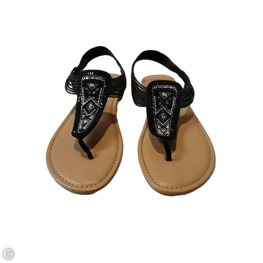 Sandals Flats By Torrid In Black & Brown, Size: 10