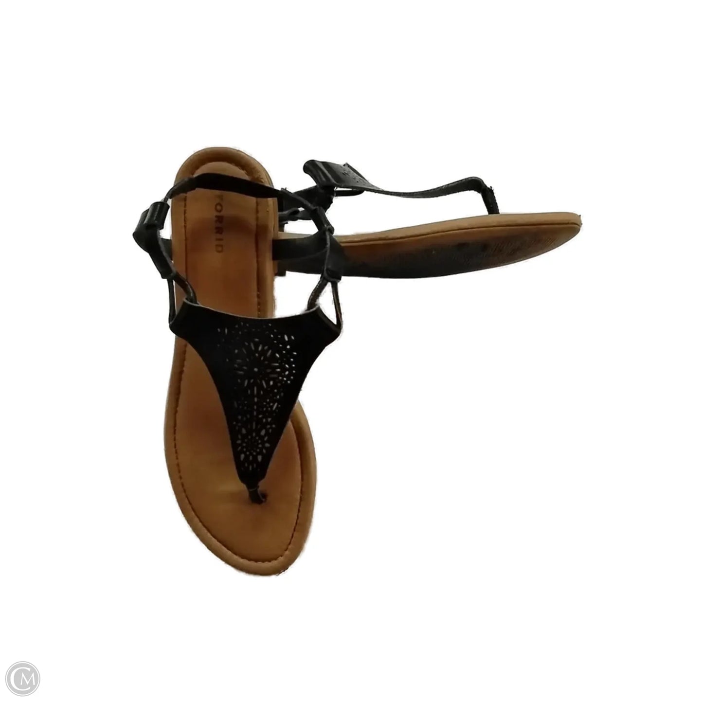 Sandals Flats By Torrid In Black & Brown, Size: 10