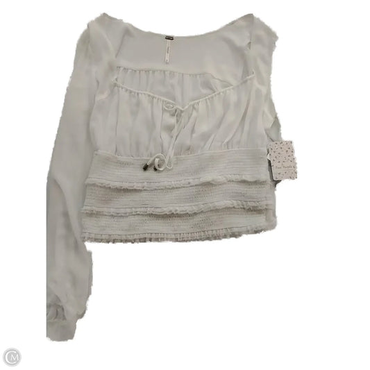 Top Long Sleeve By Free People In White, Size: M