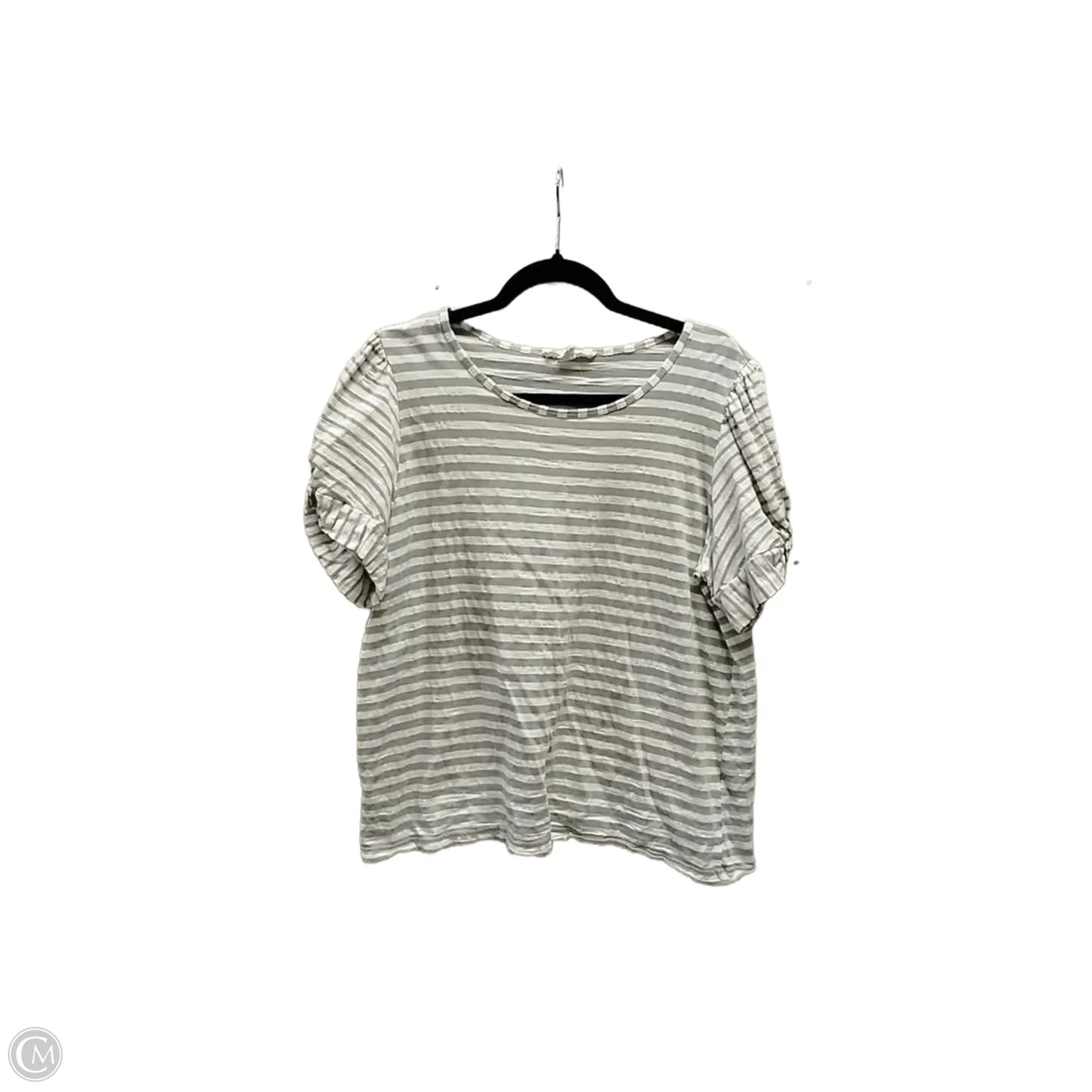 Top Short Sleeve By Jane And Delancey In Striped Pattern, Size: L