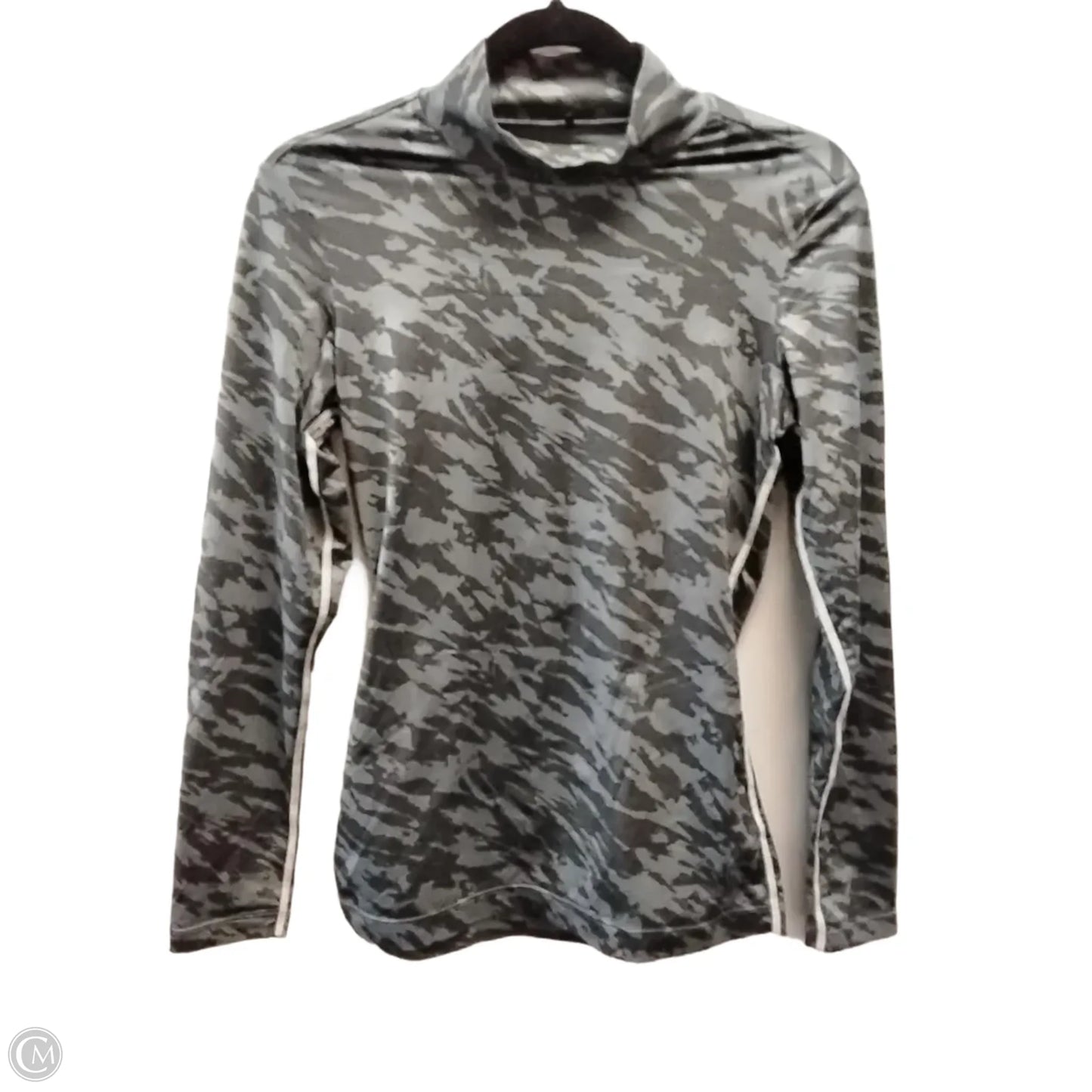 Athletic Top Long Sleeve Collar By Nike In Grey, Size: Xs