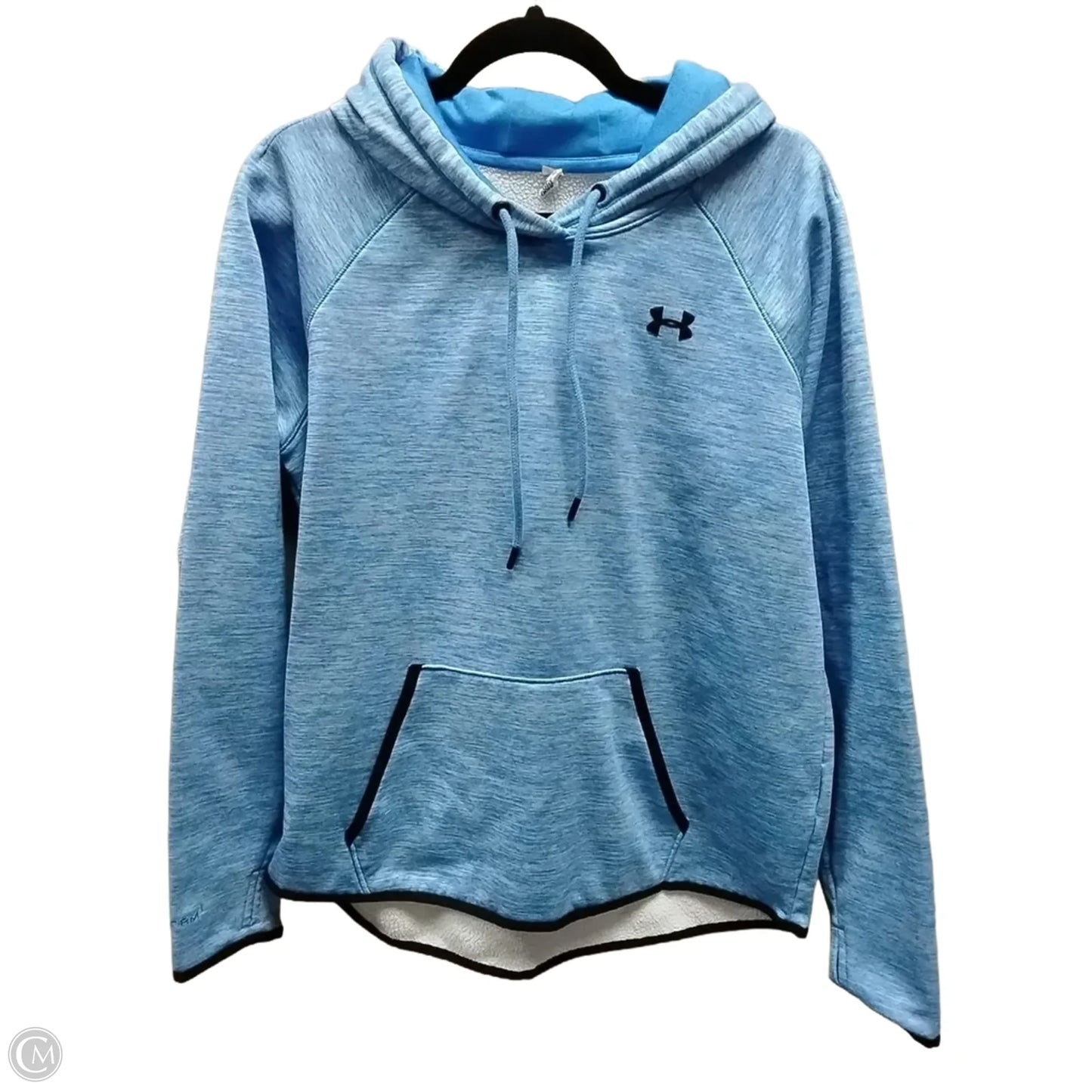 Athletic Sweatshirt Hoodie By Under Armour In Blue, Size: L