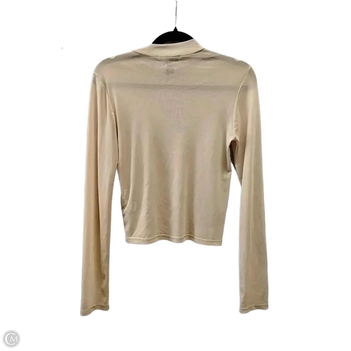 Top Long Sleeve By Forever 21 In Tan, Size: L