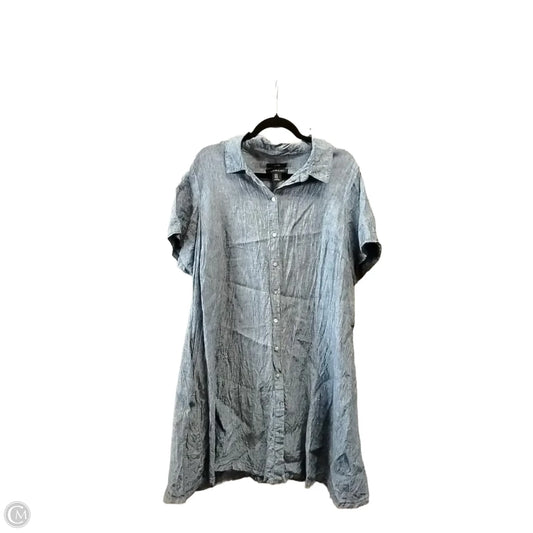 Dress Casual Midi By Tahari In Blue, Size: 1x