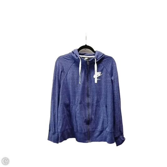 Athletic Jacket By Nike In Purple, Size: 1x