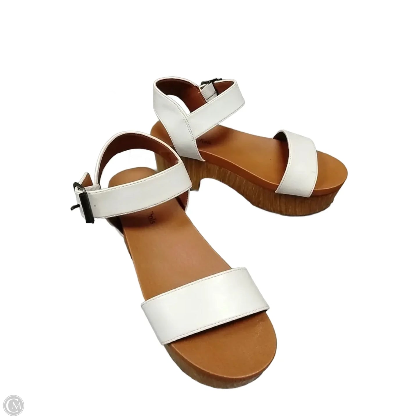Sandals Heels Platform By Clothes Mentor In White, Size: 6