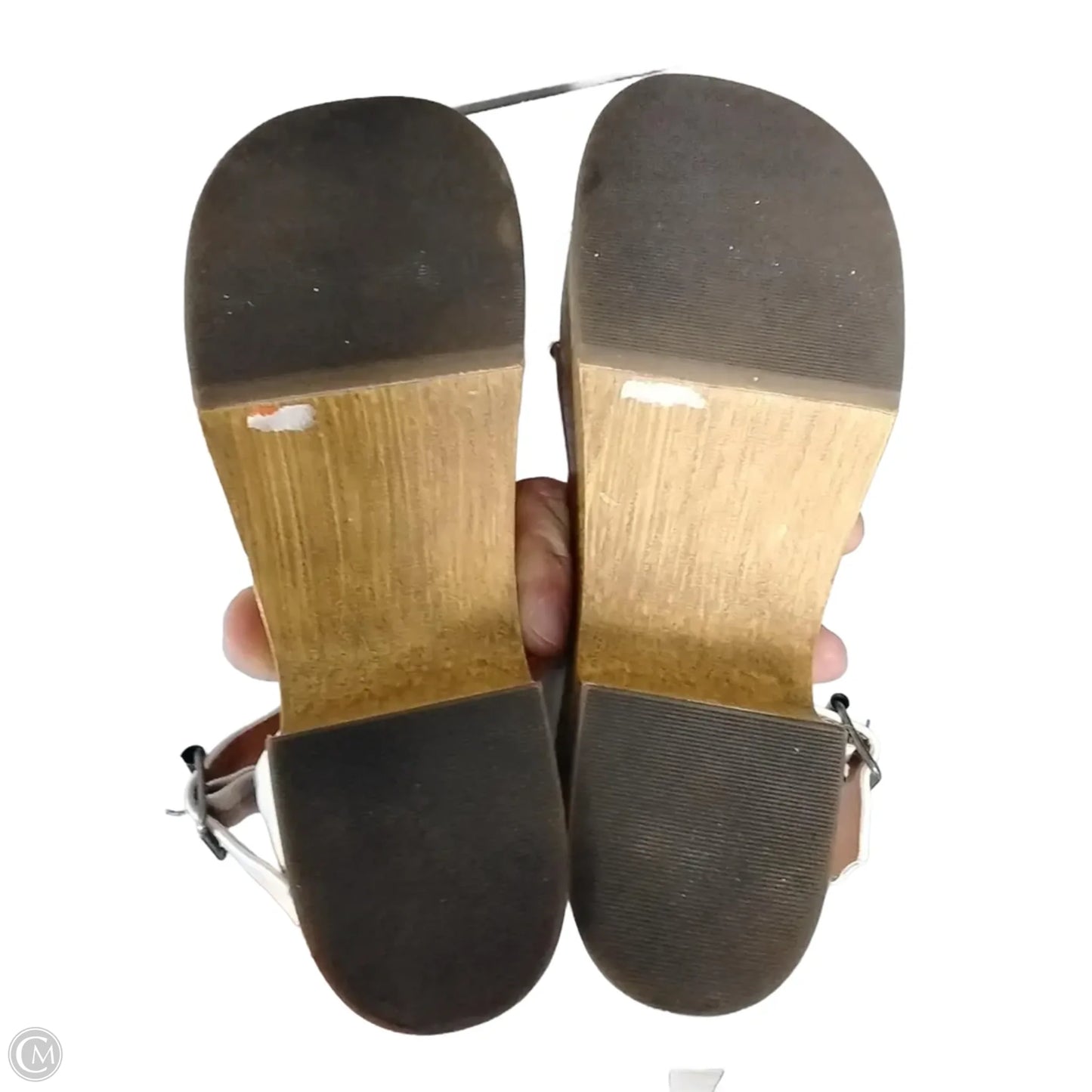 Sandals Heels Platform By Clothes Mentor In White, Size: 6