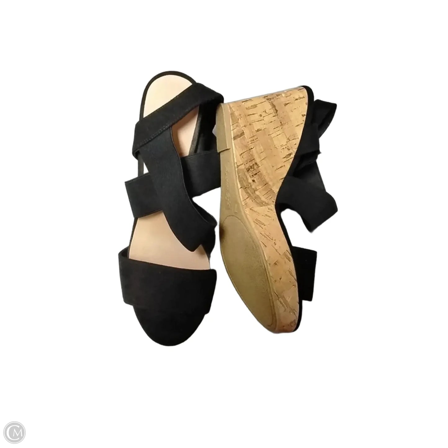 Sandals Heels Wedge By American Eagle In Black & Brown, Size: 7