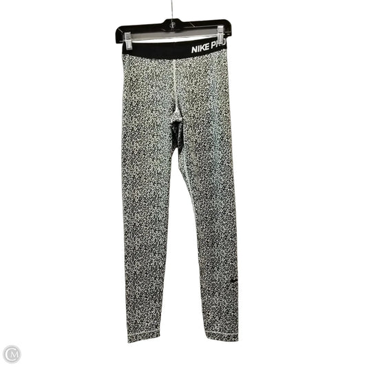 Athletic Leggings By Nike In Black & White, Size: M