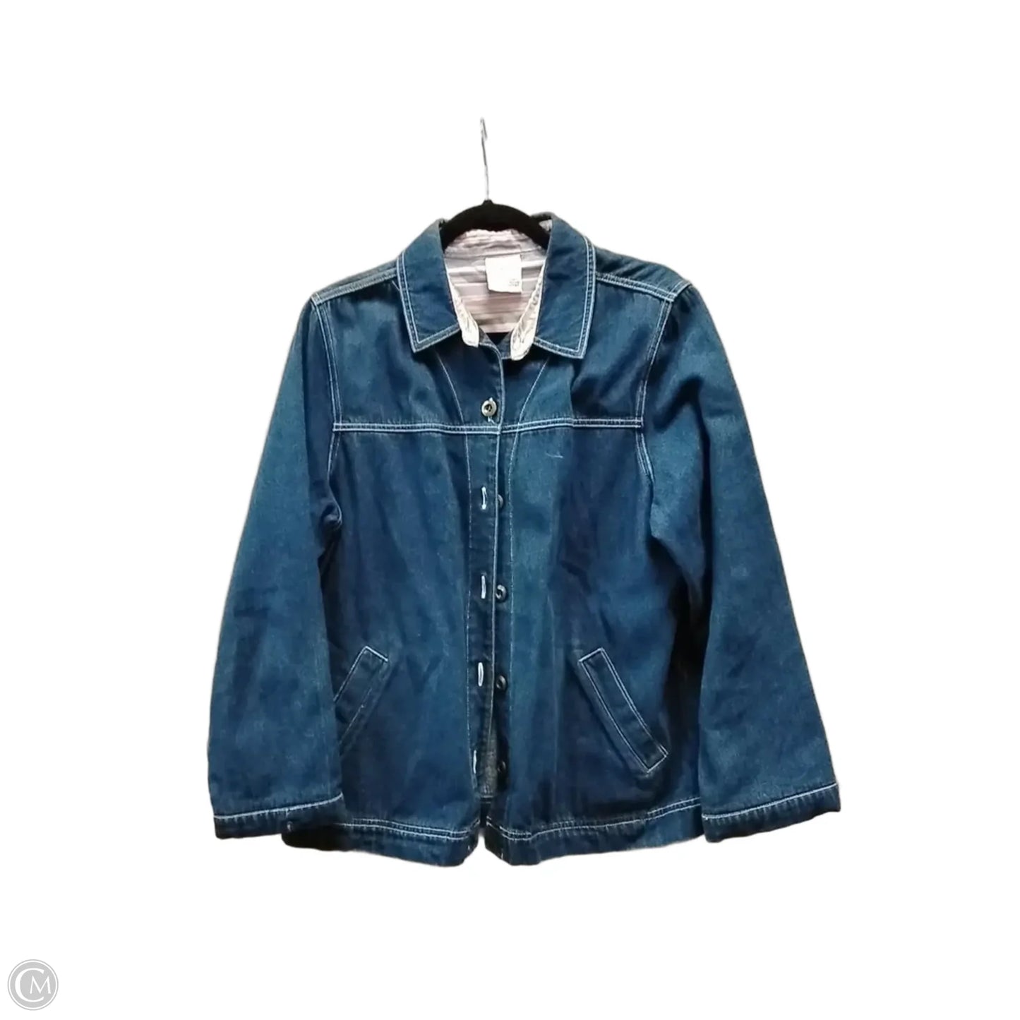 Jacket Denim By Allison Daley In Blue Denim, Size: 12